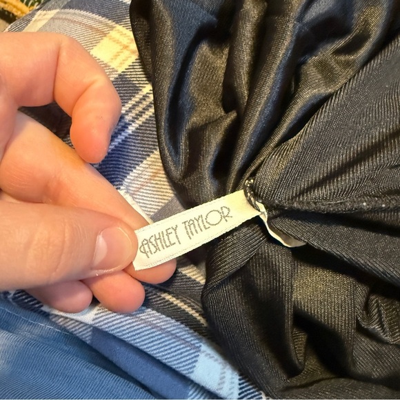 Vintage Ashley Taylor Satin Lace Slip Tank – Black – Made in USA Large - Picture 3 of 4